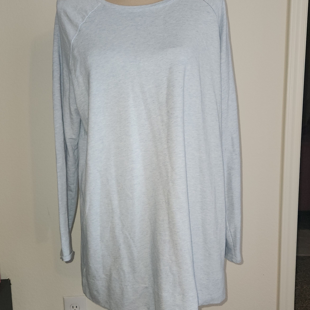 Pure Jill  Light Blue Long Sleeve Top Large (Read Full Description)